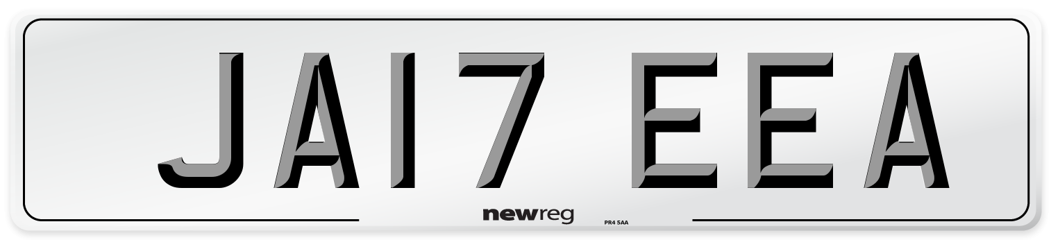 JA17 EEA Number Plate from New Reg